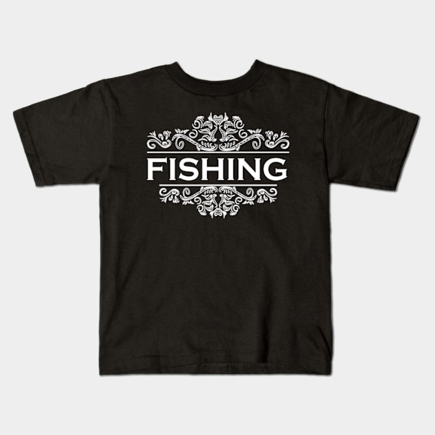 Sports Fishing Kids T-Shirt by Shop Ovov